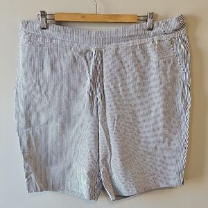 Carolina Belle Size 20 Blue and White Striped Shorts